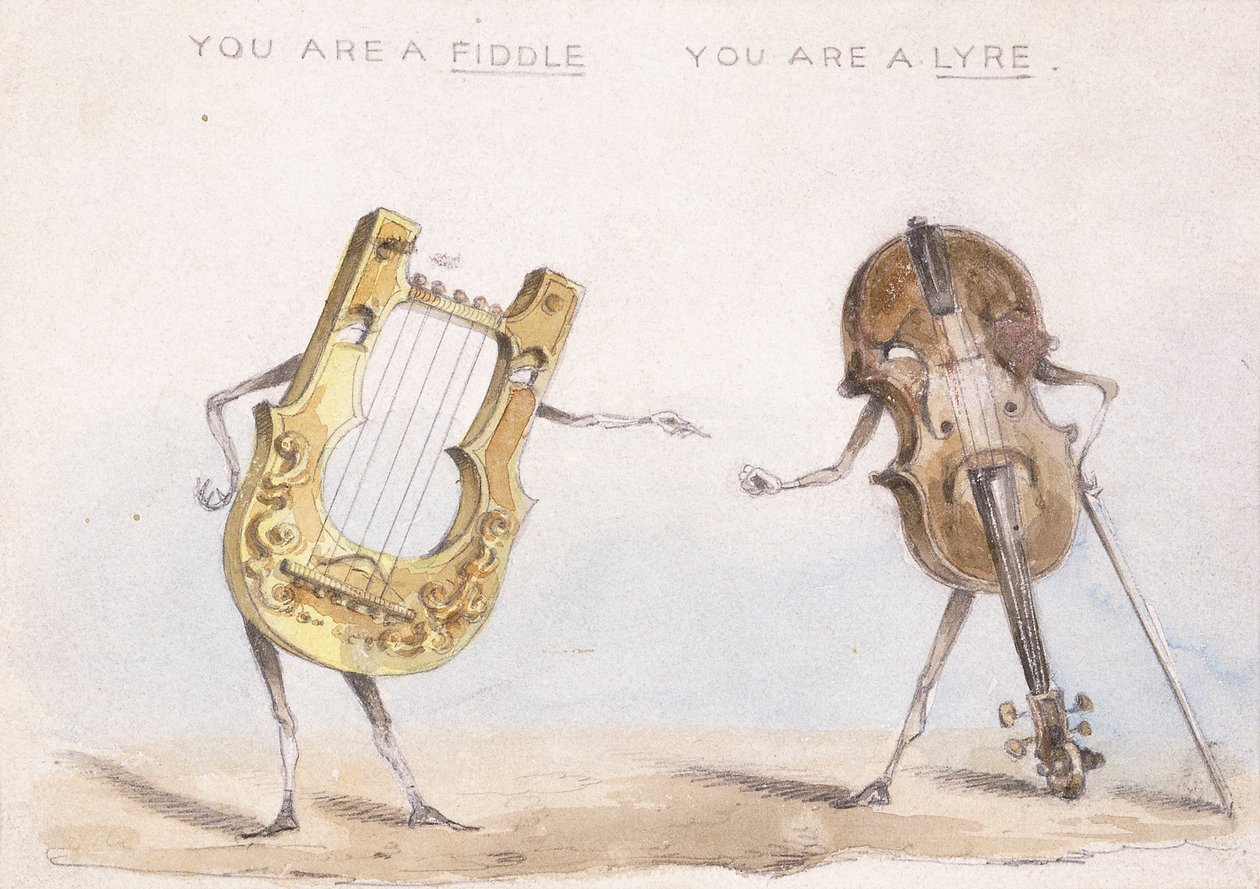 Você é um violino, você é uma lira, depois de 1864 de John Leech