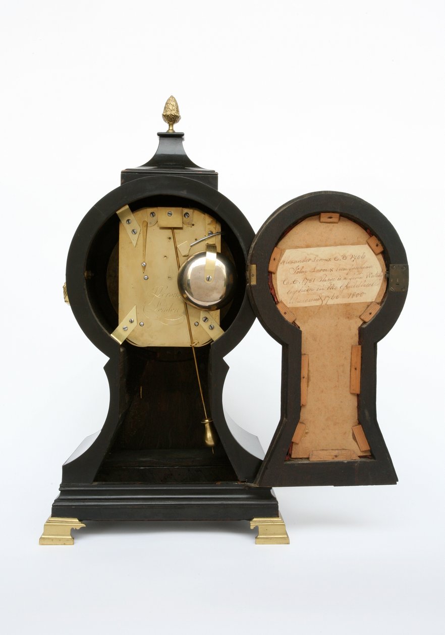 Balloon Clock, c.1760 (latão e madeira de fruta carbonizada) de John Leroux