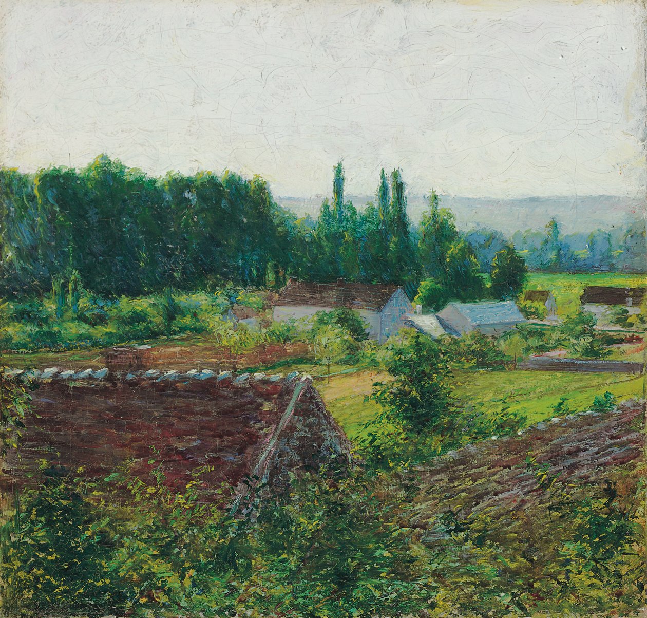 Casas de fazenda em Giverny, c.1890 de John Leslie Breck