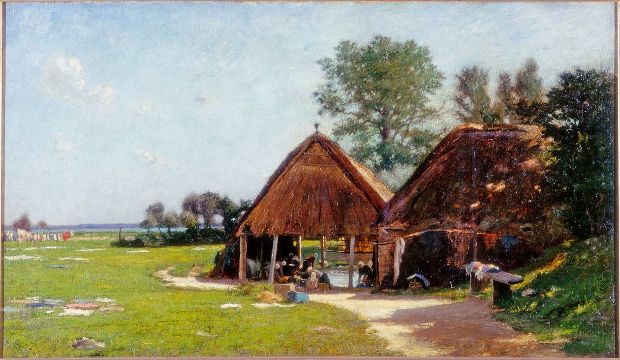 Lugar de lavagem, Normandia, c.1918 de John Leslie Thomson