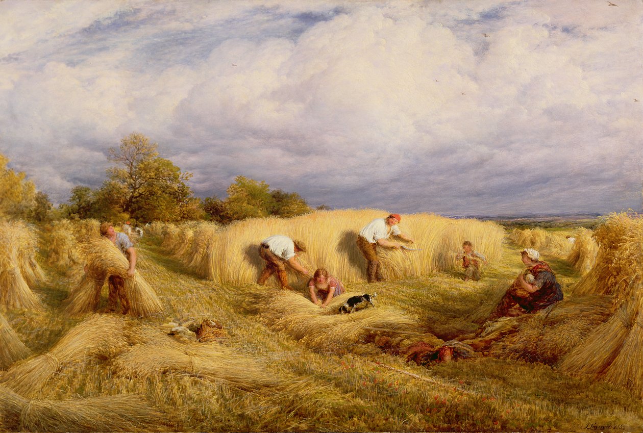 Colheitadeiras, 1855 de John Linnell