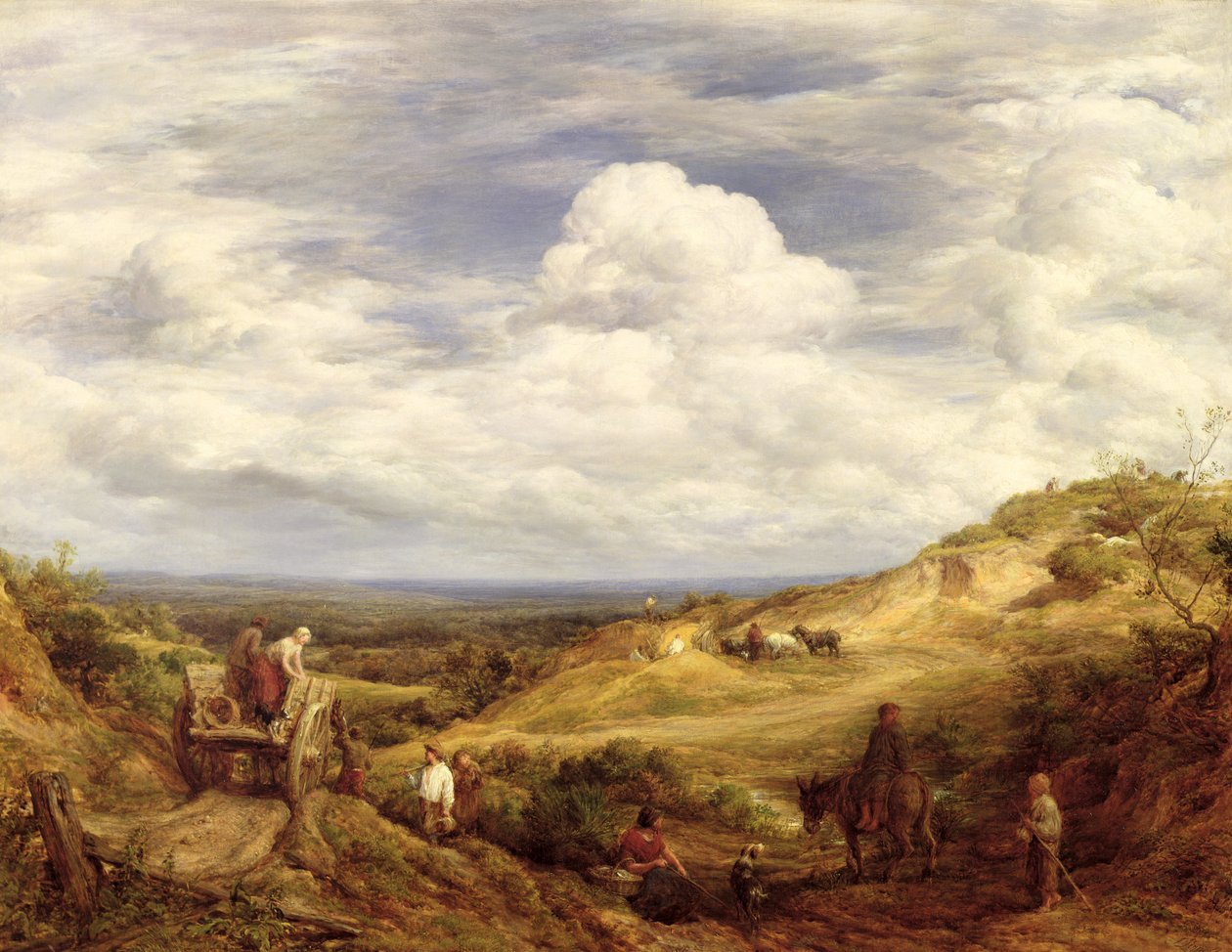 Poços De Areia, Hampstead Heath, 1849 de John Linnell