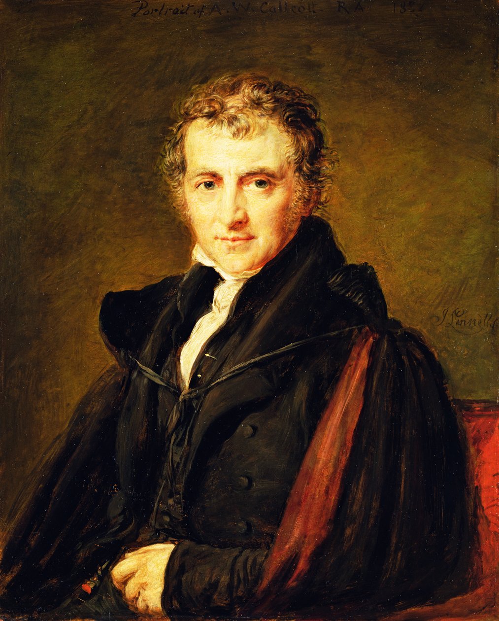 Sir Augustus Wall Callcott (1799-1844) 1847 (óleo no painel) de John Linnell