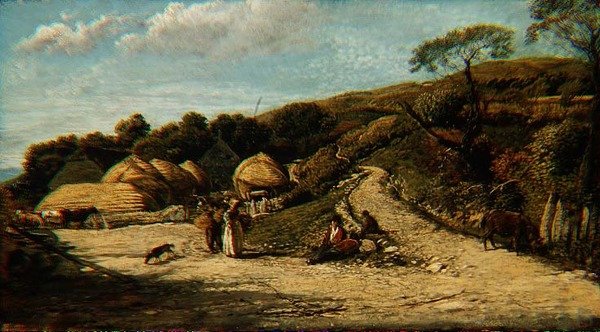 Steep Hill, Isle of Wight, c.1815-16 (óleo sobre prancha de moinho) de John Linnell