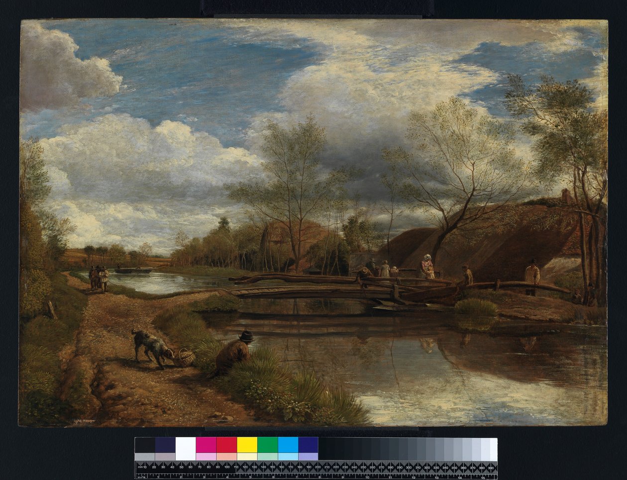 O rio Kennet, perto de Newbury, 1815 (óleo sobre tela colocado no painel) de John Linnell