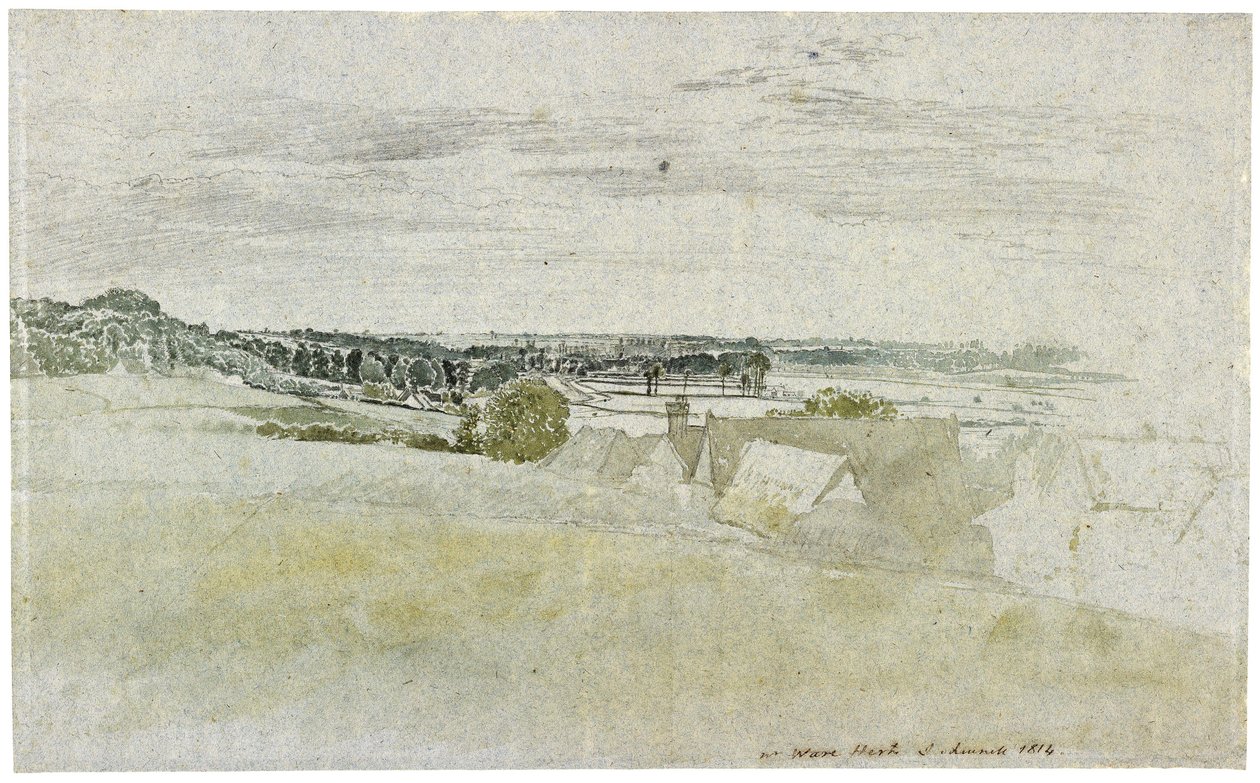 Vista de Amwell Hill, perto de Ware, em Hertfordshire, 1814. Por John Linnell de John Linnell