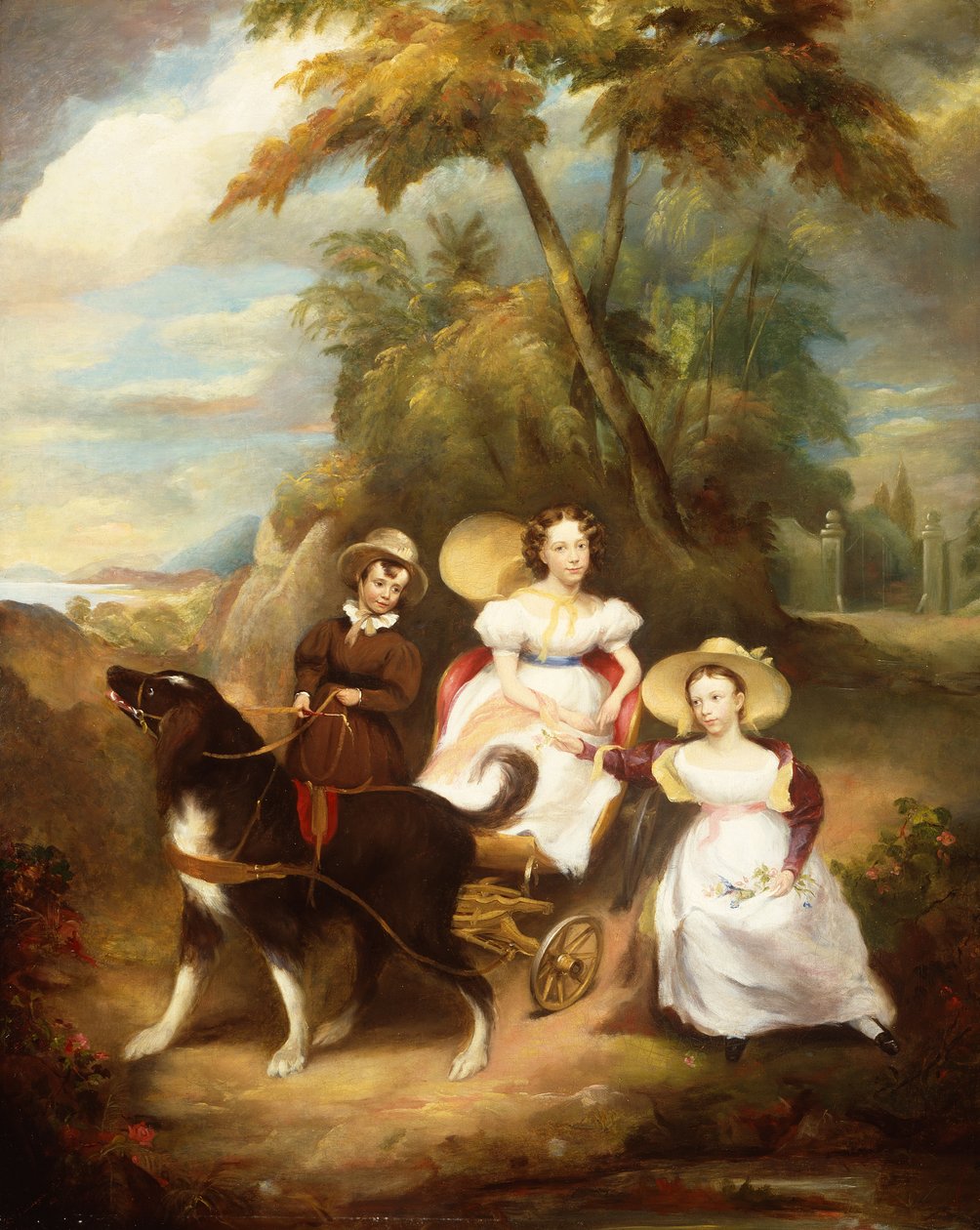 Um Retrato de Grupo de Três Crianças de John Livingstone