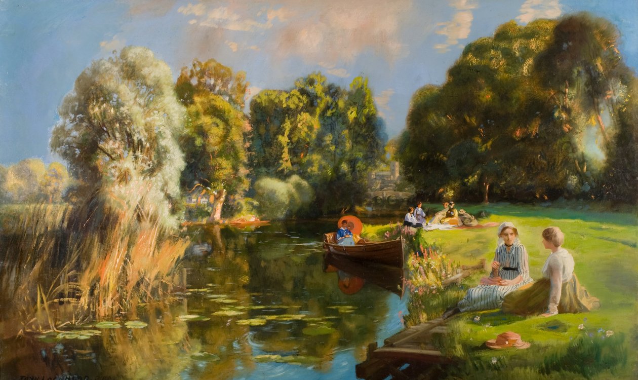 Um feriado de Verão (óleo sobre tela) de John Lochhead