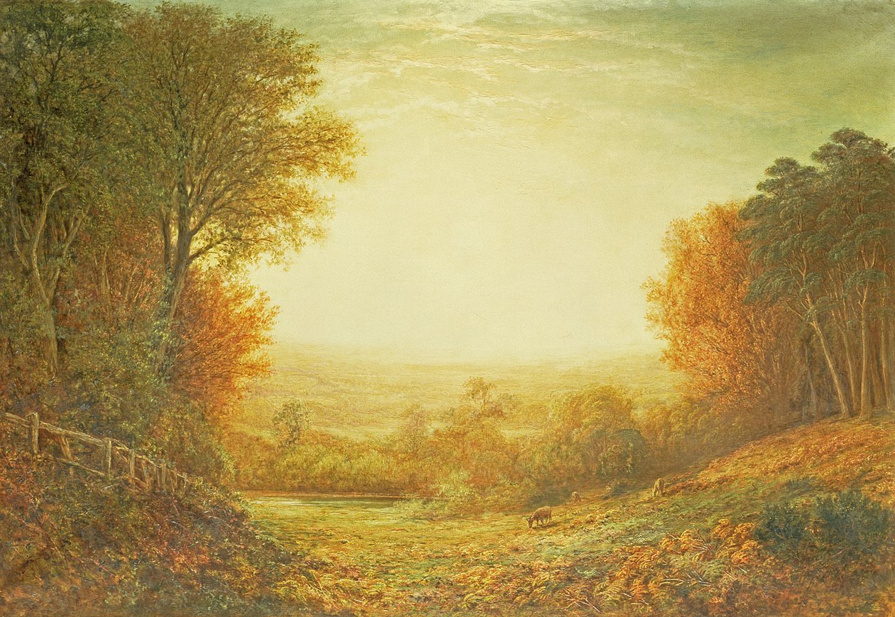 Em Hampstead Heath, em 1862, ou quando o sol esplendor desaparece, 1862 de John MacWhirter