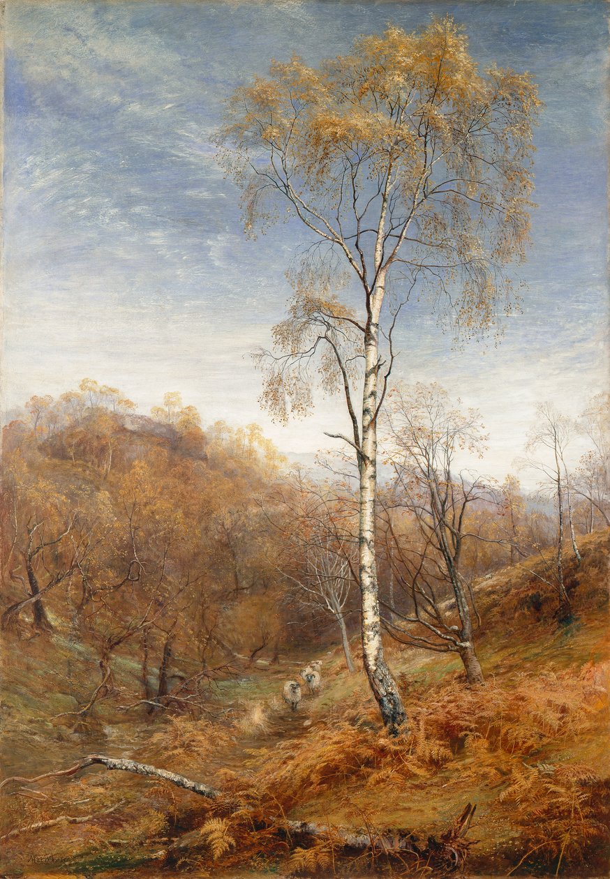 A Dama do Bosque de John MacWhirter