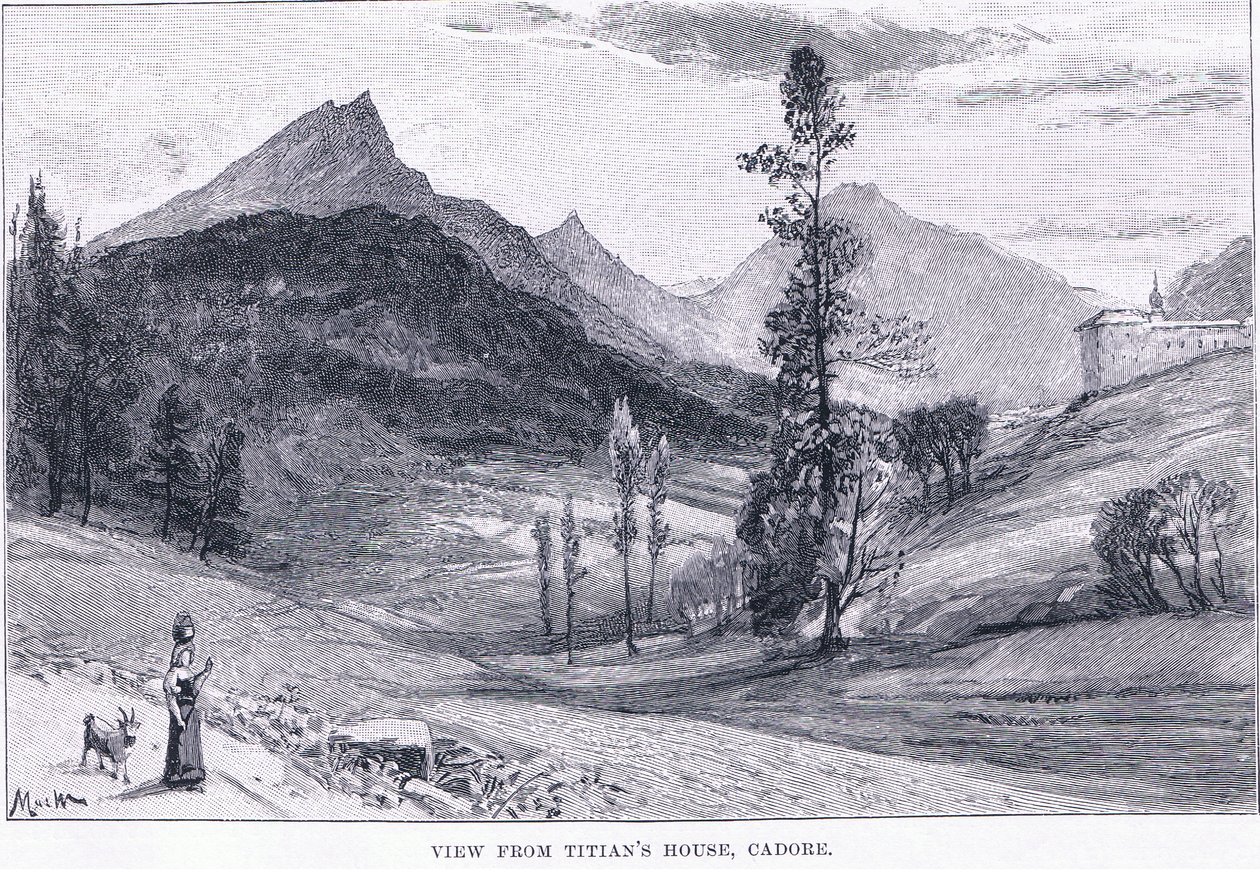 Vista da casa de Ticiano, de The Magazine of Art 1893, Cassell and Company de John MacWhirter