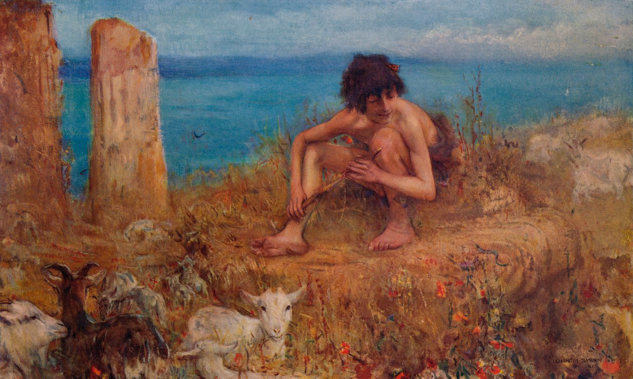 O pastor de cabras, 1895 de John Macallan Swan