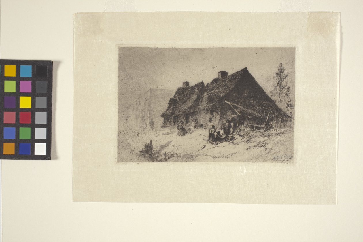 Cabanas de negros em Wilmington, N. C. (tinta, caneta, lápis) de John Mackie Falconer