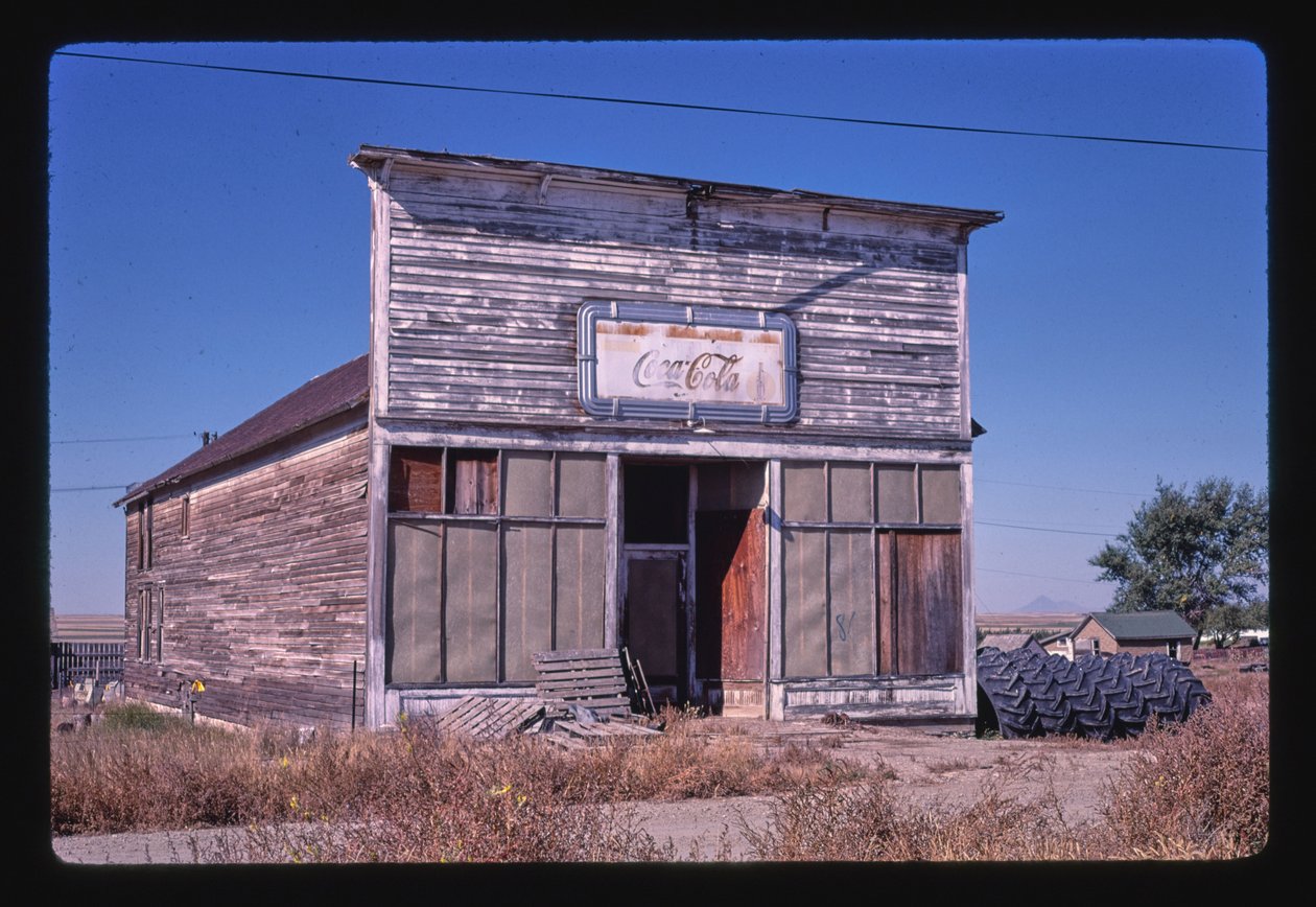 Café Abandonado, Joplin, Montana, EUA de John Margolies