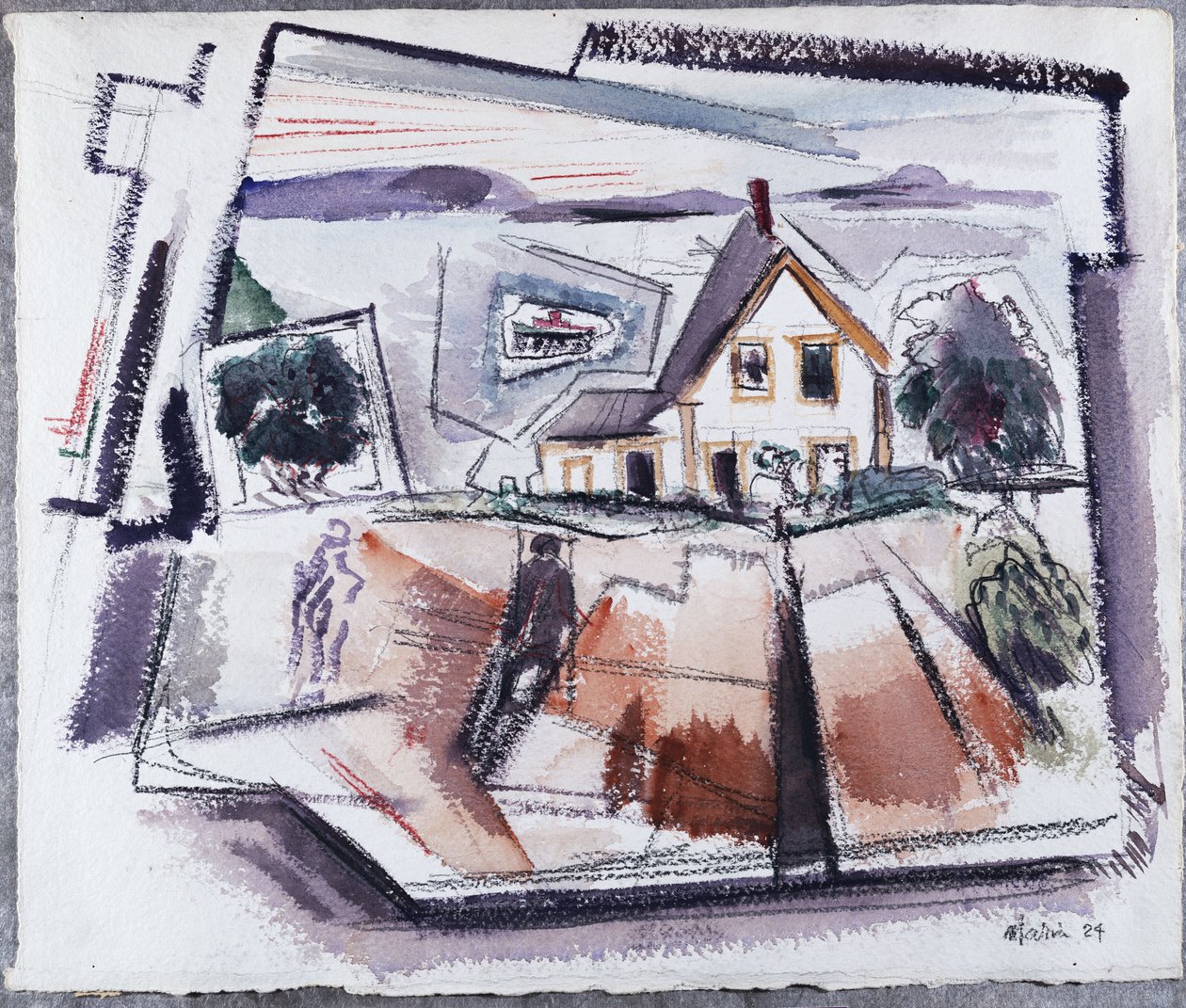Deer Isle, Stonington, No. 10, Maine (aguarela e lápis sobre papel) de John Marin
