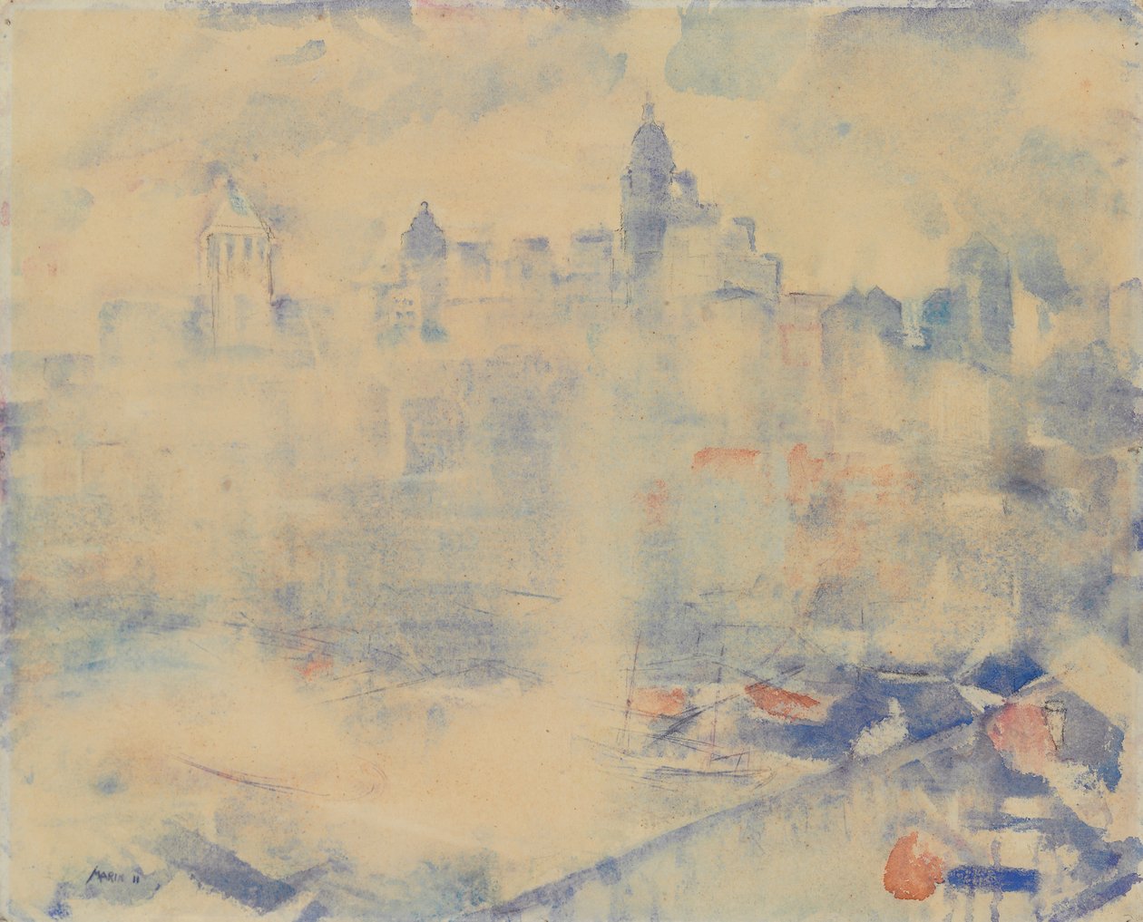 Horizonte de Manhattan de John Marin