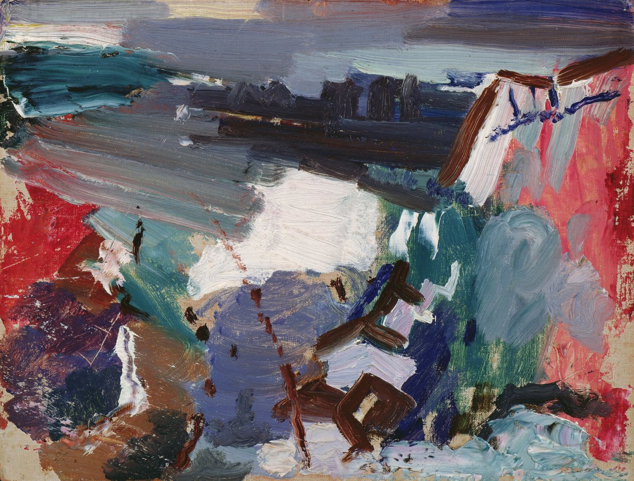 N.º 5, Série Weehawken, c.1910 (óleo sobre tela) de John Marin