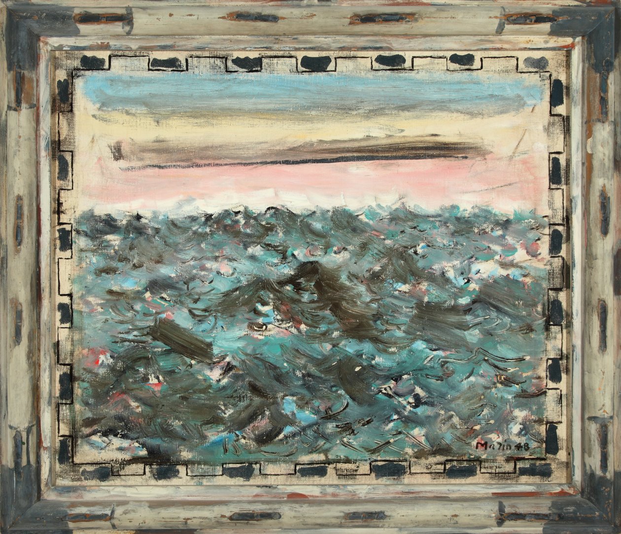 Mar, vermelho claro e azul cerúleo 1948 (óleo sobre tela) de John Marin