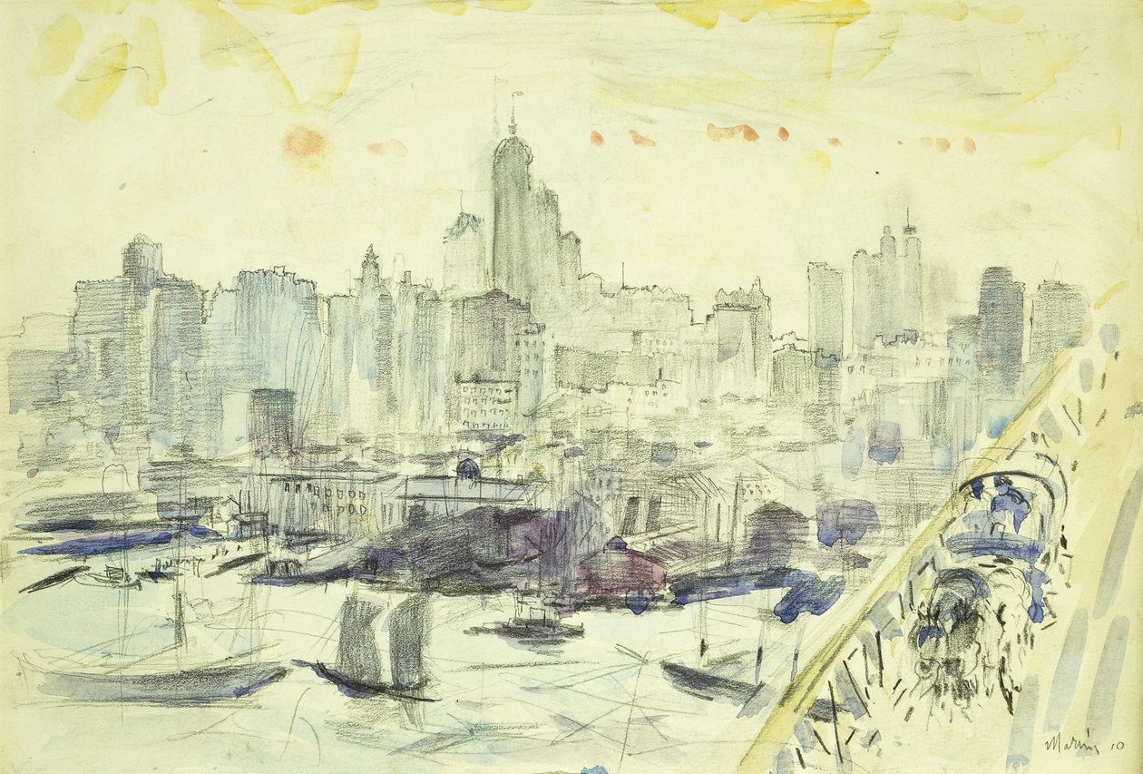 Vizinhança Ponte de Brooklyn de John Marin