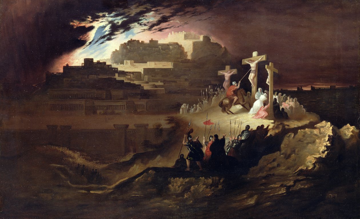 Calvário, c.1830-40 (óleo sobre tela) de John Martin