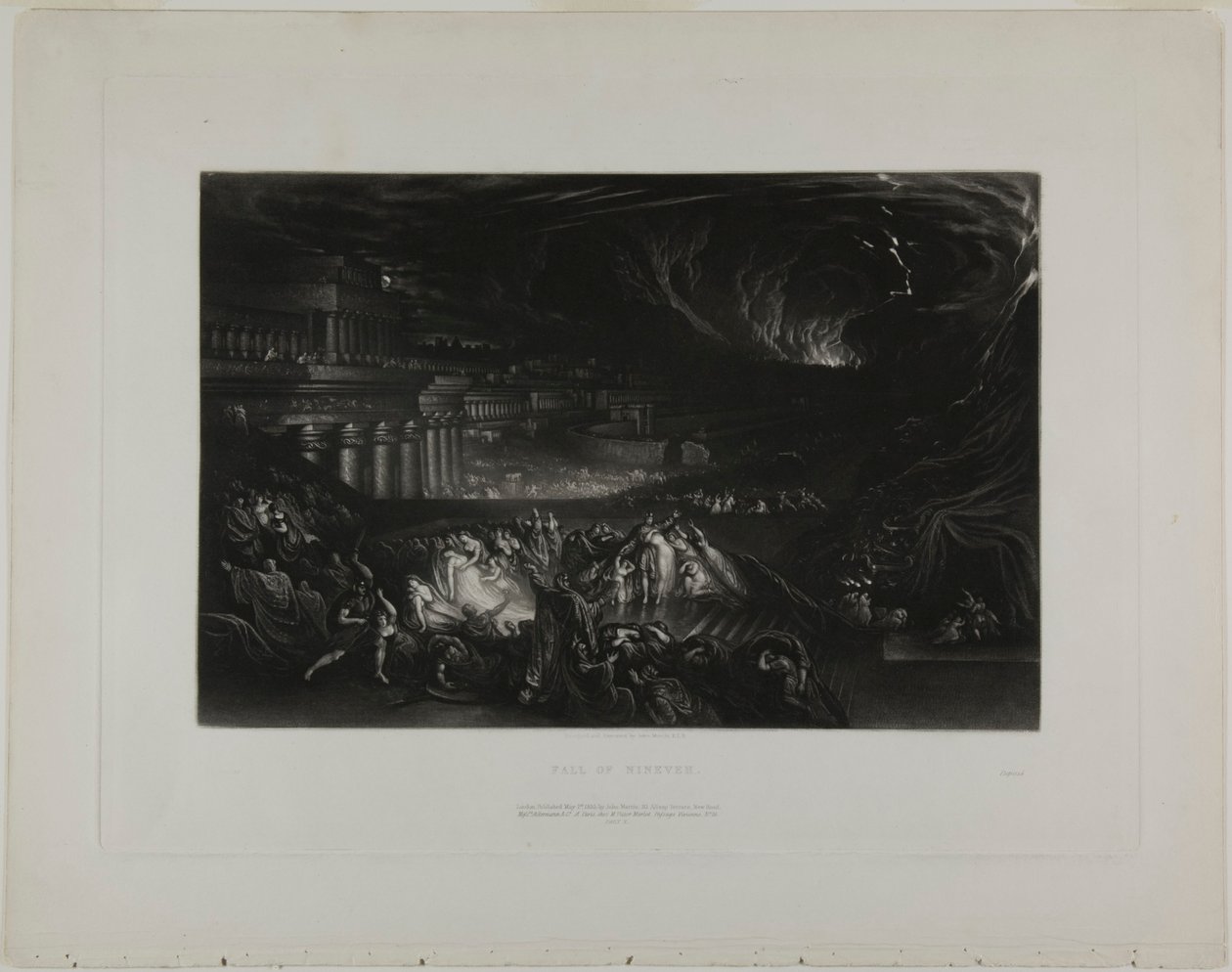Queda de Nínive, de Ilustrações da Bíblia de John Martin