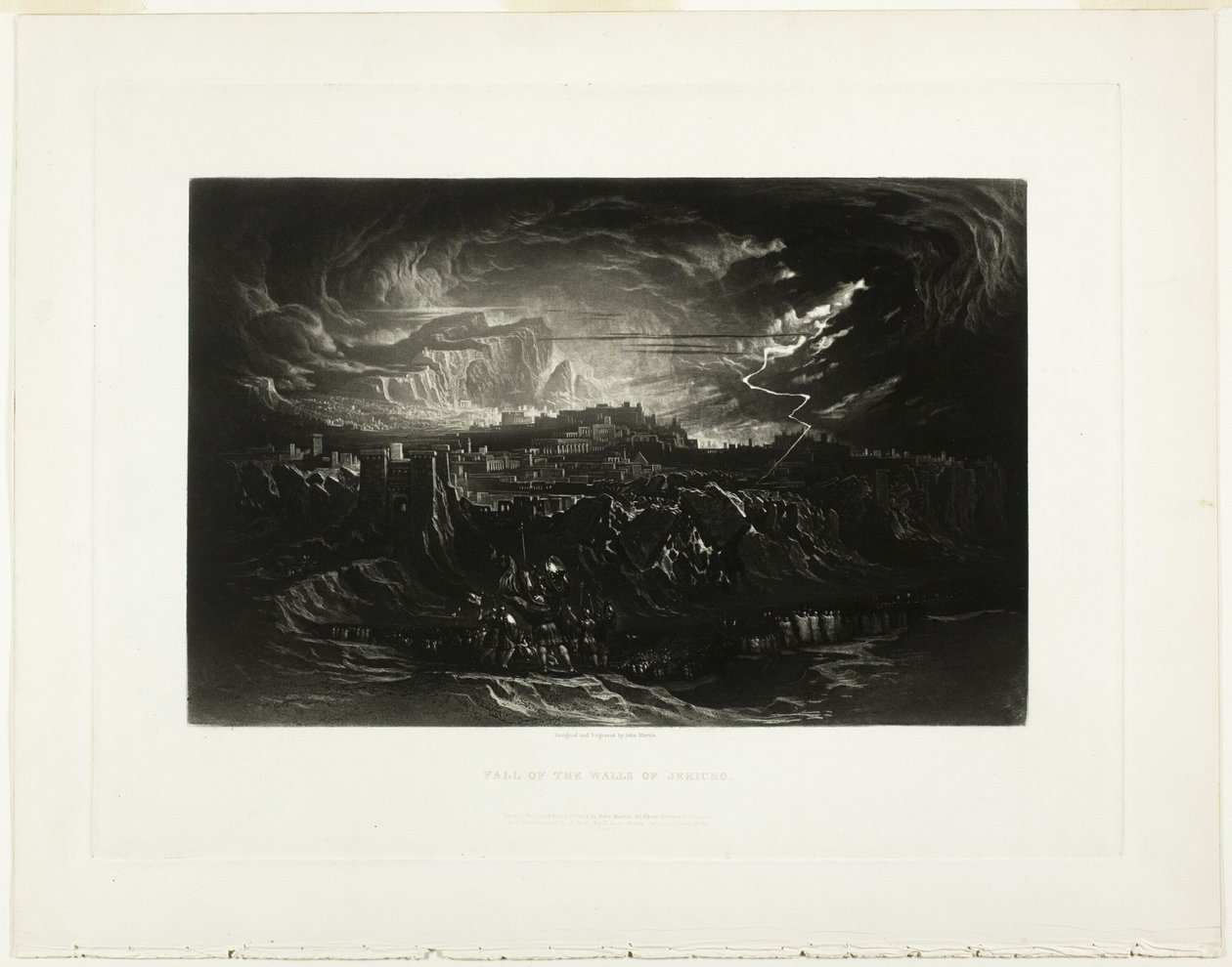 Queda dos Muros de Jericó, de Ilustrações da Bíblia de John Martin