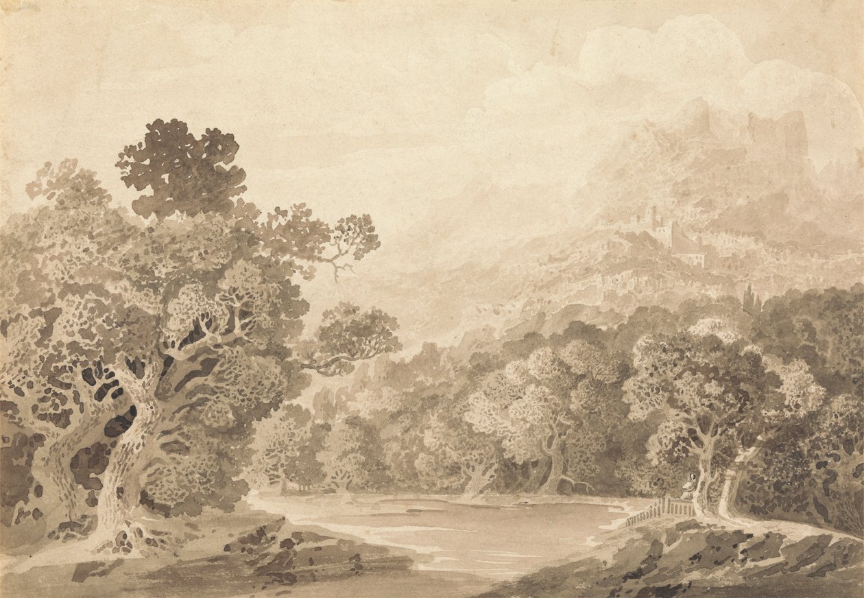 Banco Florestal do Rio, Hill Town e Mountain Peaks em Distância de John Martin