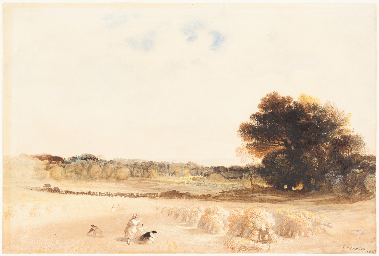 Respigadoras no campo de trigo de John Martin