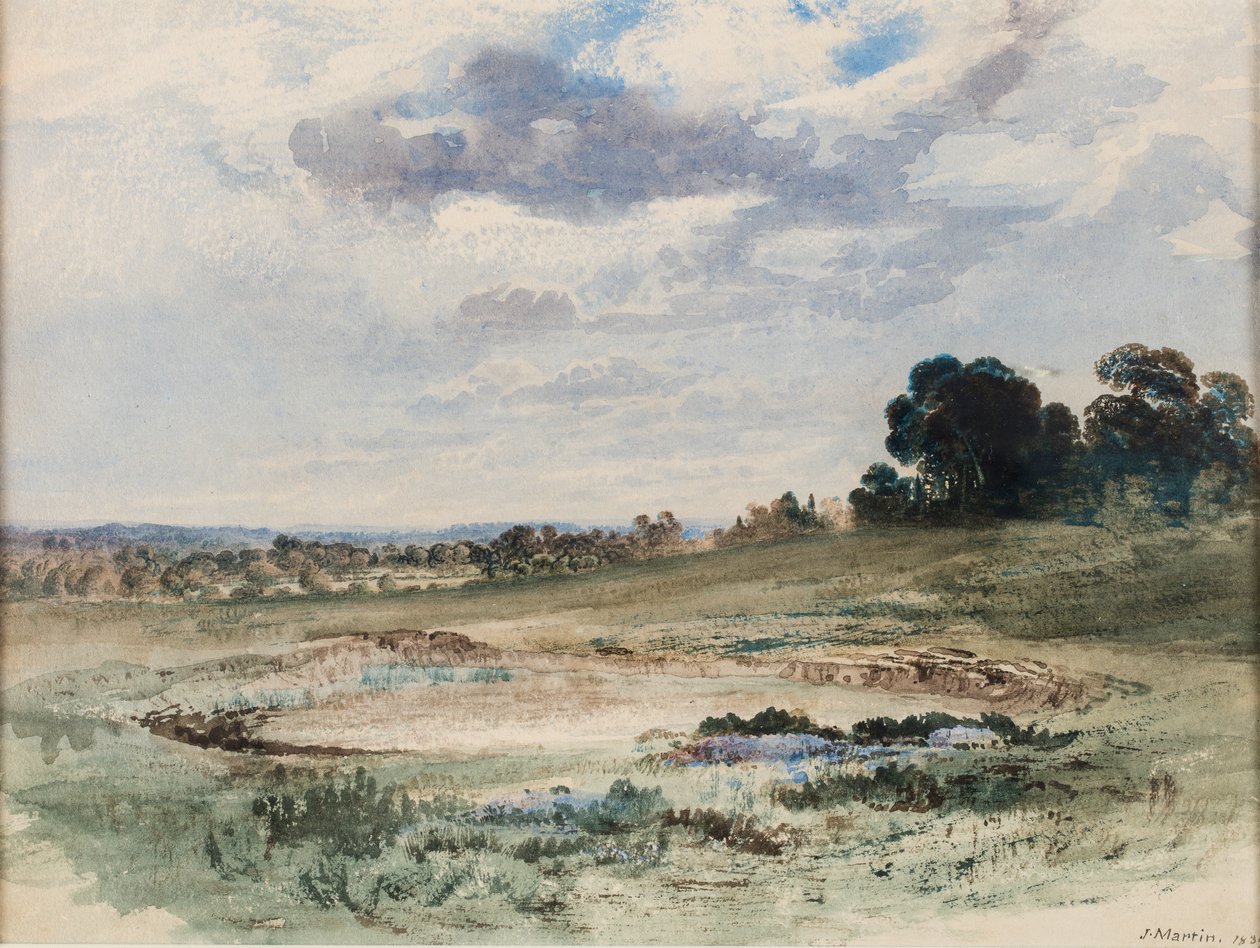 Paisagem (possivelmente Richmond Park, Londres) de John Martin