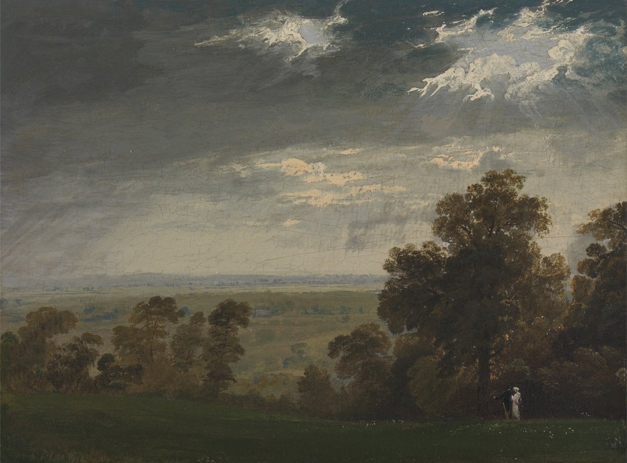 Paisagem, possivelmente a Ilha de Wight ou Richmond Hill de John Martin