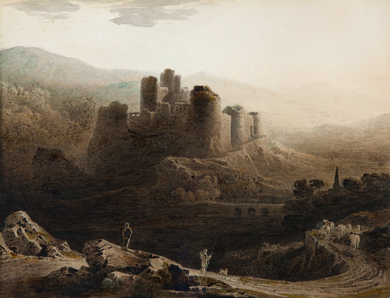 Luar - Castelo de Chepstow de John Martin