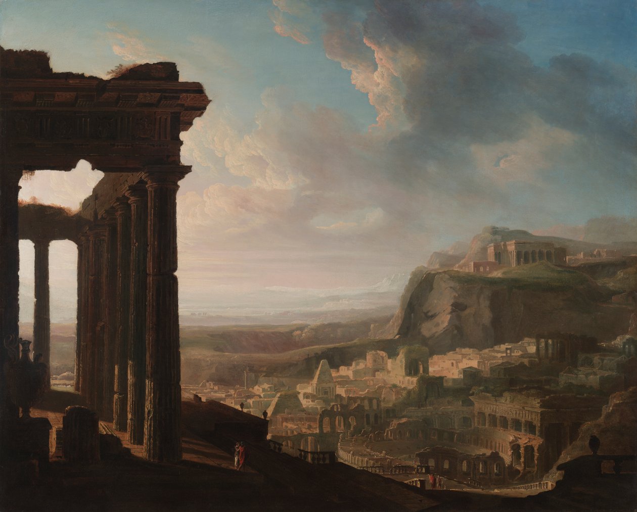 Ruínas de uma cidade antiga de John Martin