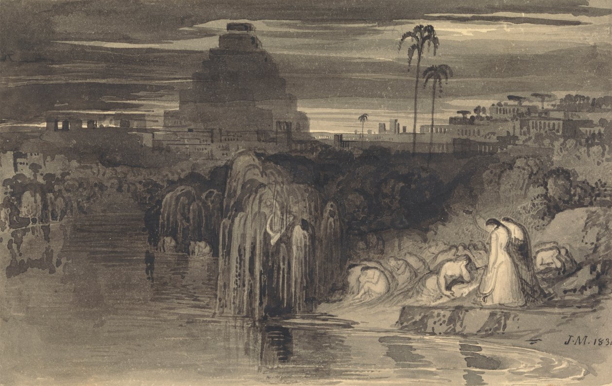As Filhas de Jerusalém Chorando junto às Águas da Babilónia de John Martin