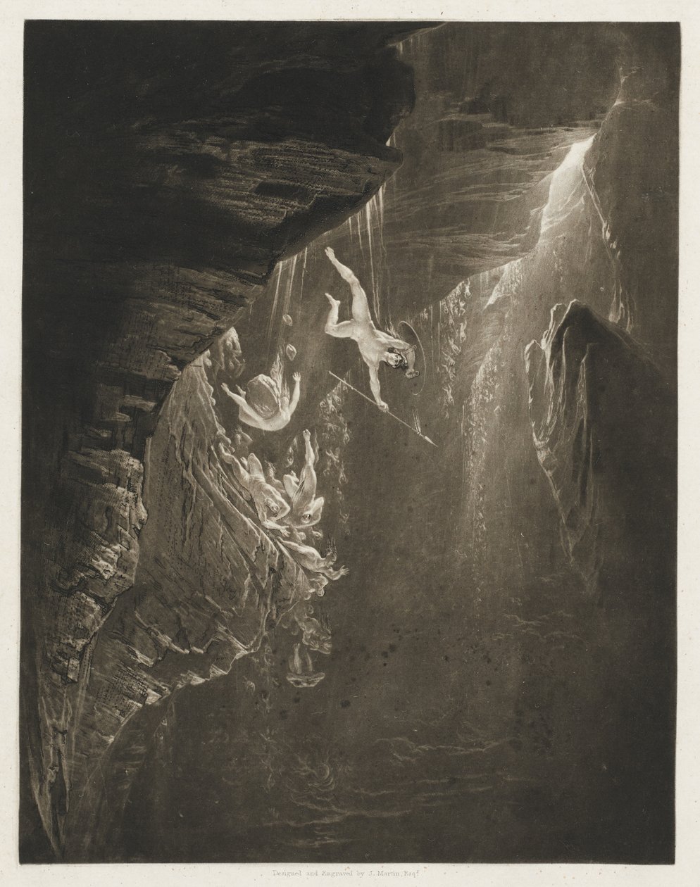 A queda dos anjos rebeldes, Paraíso Perdido, livro 1, verso 44 de John Martin