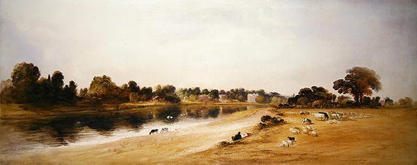 The Thames, Twickenham (aguarela sobre papel) de John Martin