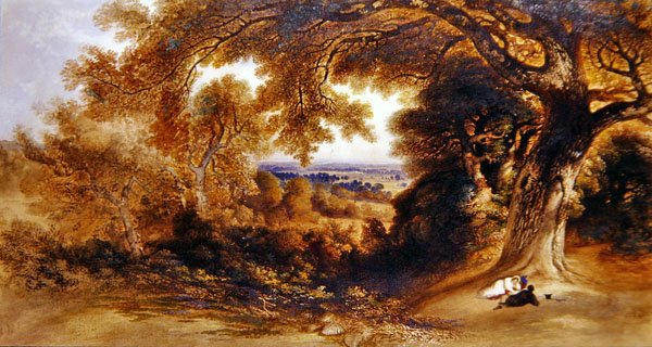 Vista Perto do Pembroke Lodge, Richmond Park de John Martin