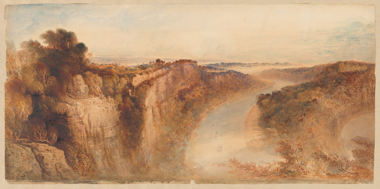 Vista no rio Wye, olhando para Chepstow de John Martin