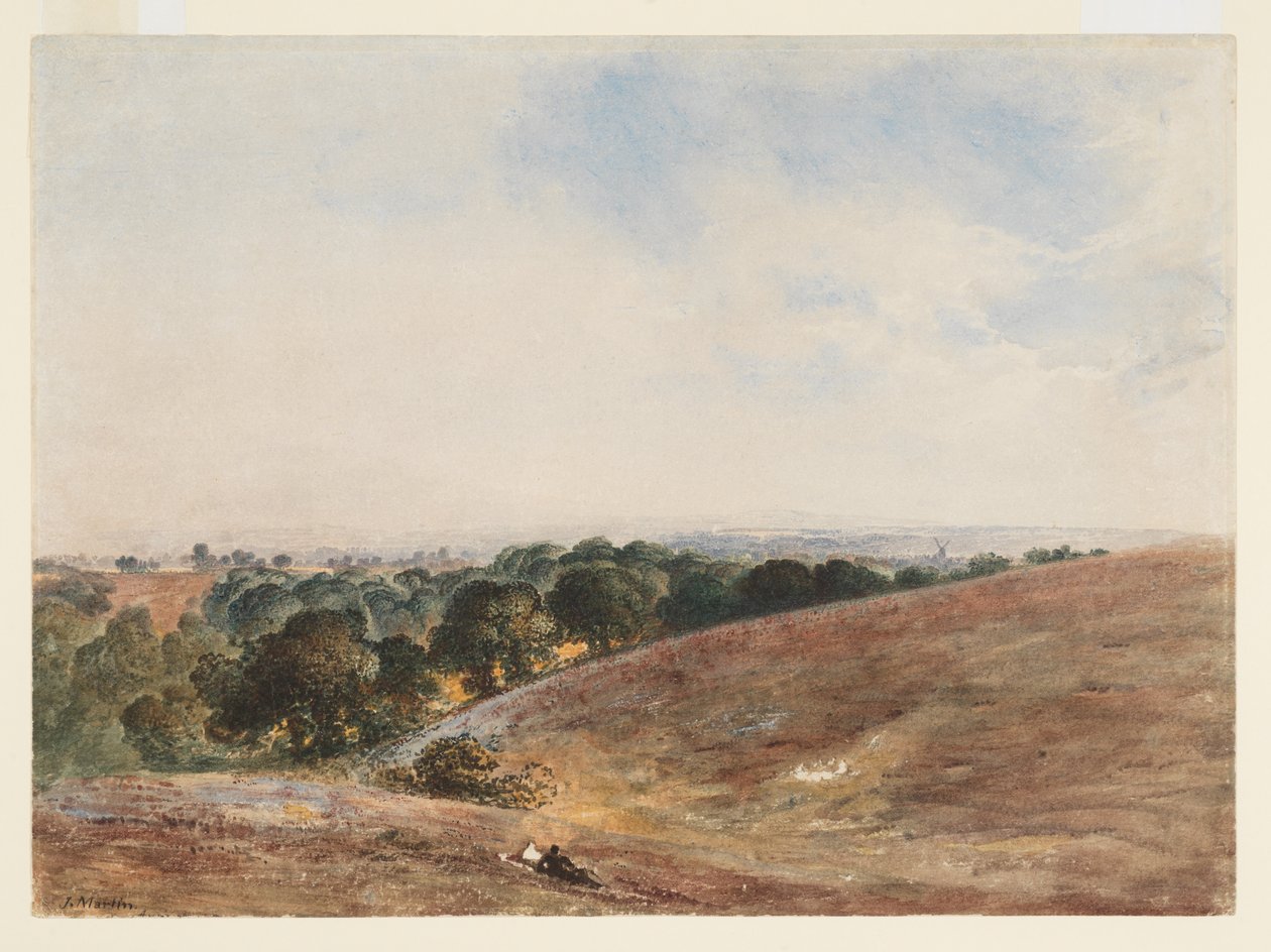 Vista sobre as South Downs de John Martin