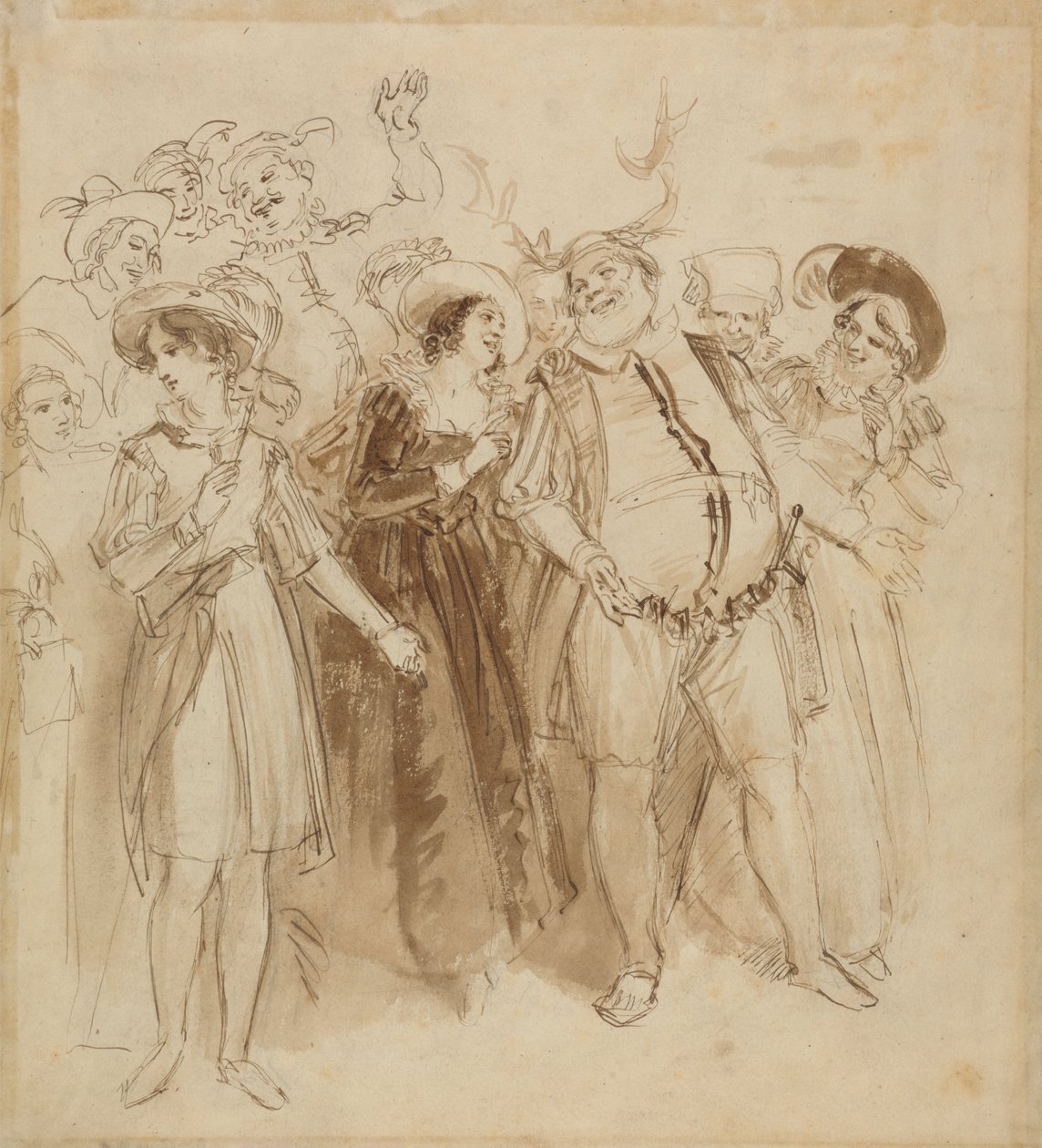 Falstaff disfarçado de Herne de John Massey Wright