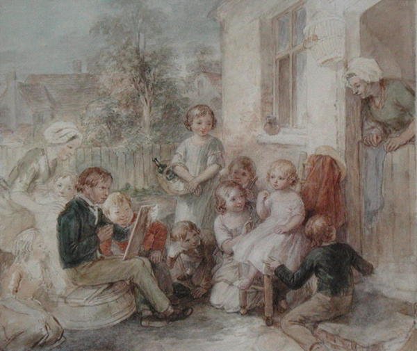The Young Artist, c.1820 (aquarela sobre papel) de John Massey Wright