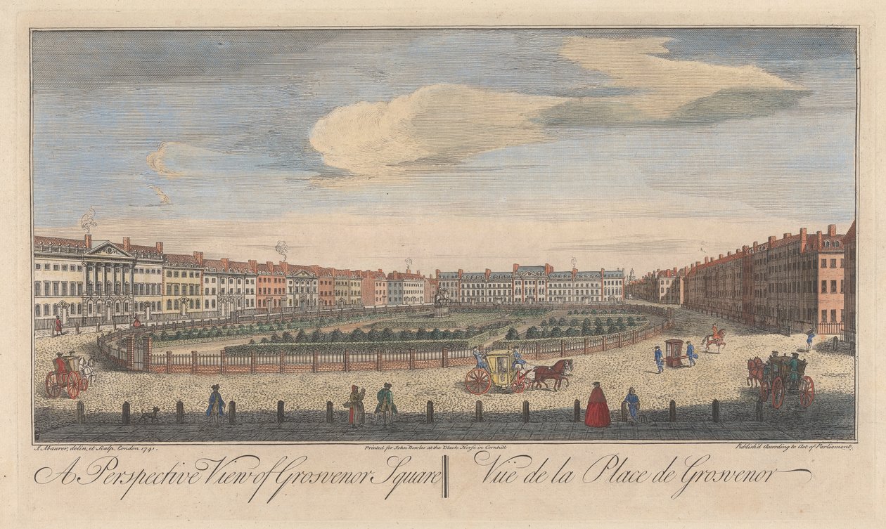 Uma Vista de Perspectiva da Praça Grosvenor de John Maurer