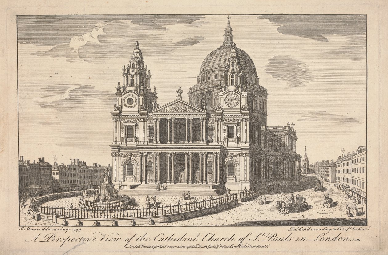 Uma Perspectiva da Igreja Catedral de St. Pauls em Londres de John Maurer
