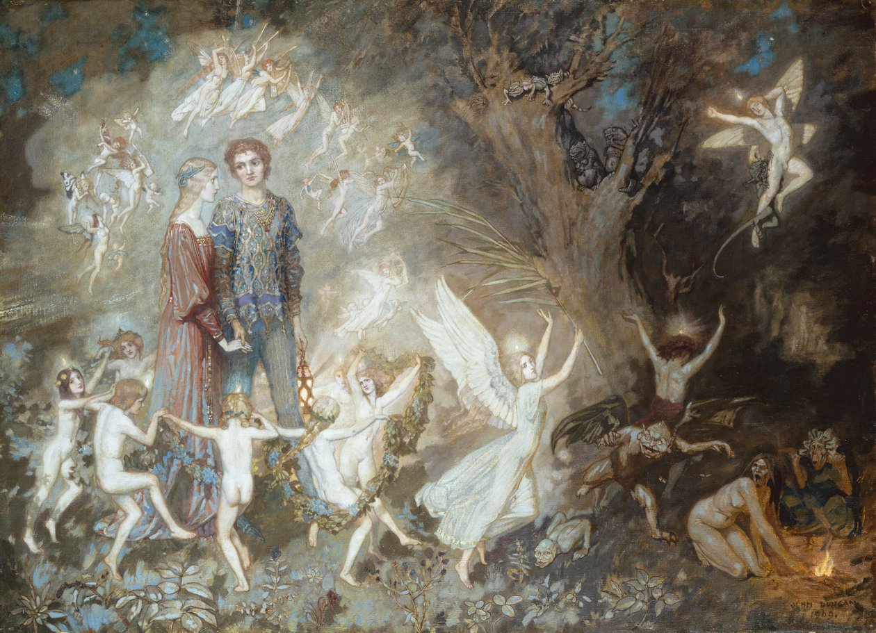 Jorinde e Joringel no Bosque da Bruxa de John Duncan