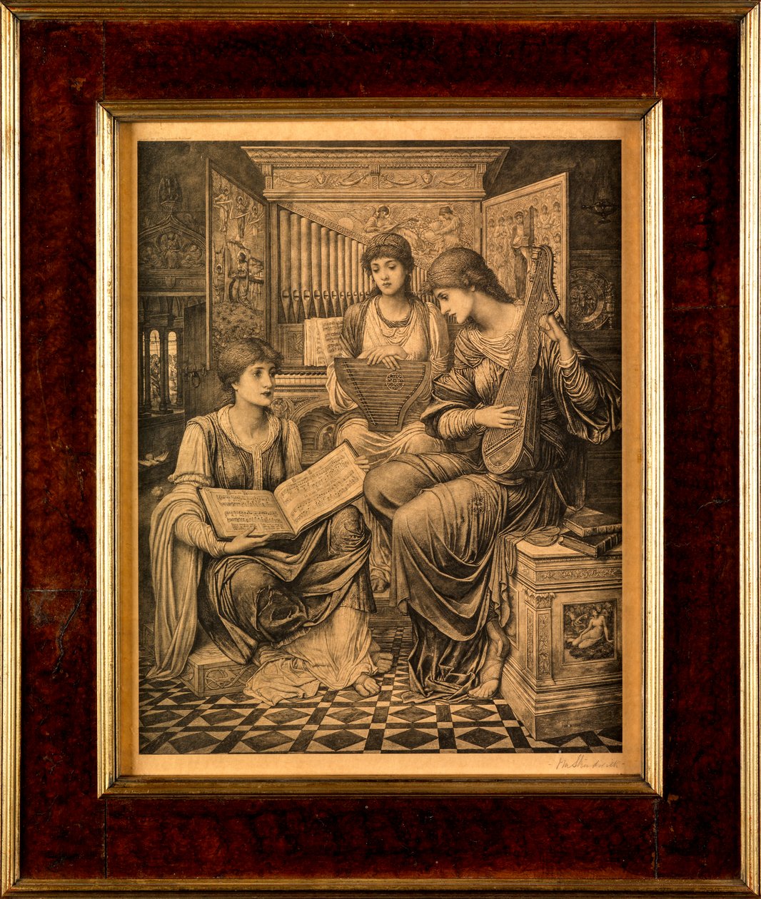 A suave música dos dias passados (gravura) de John Melhuish Strudwick