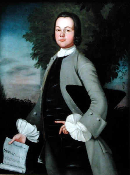 Auto-retrato, c.1753-54 (óleo sobre tela) de John Meng