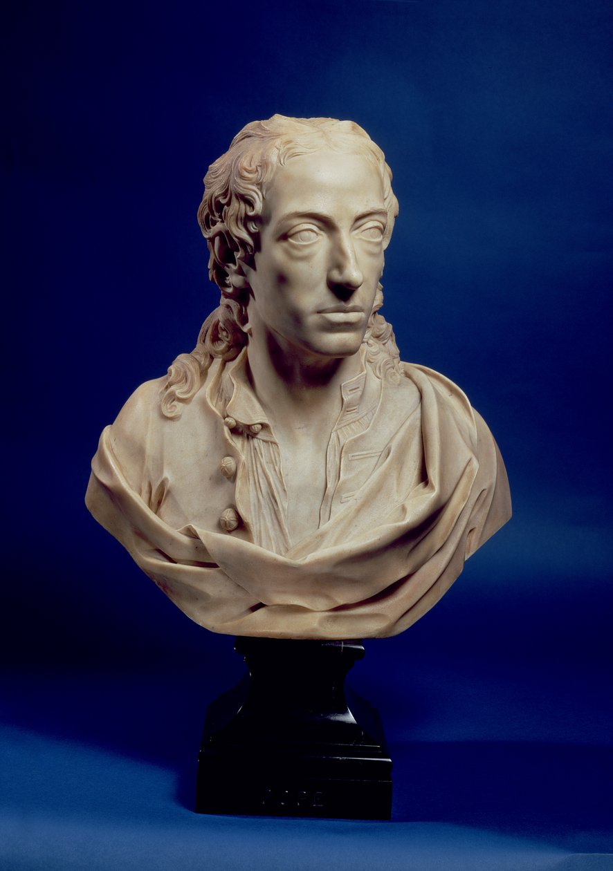 Busto de Alexandre Papa (mármore) de John Michael Rysbrack