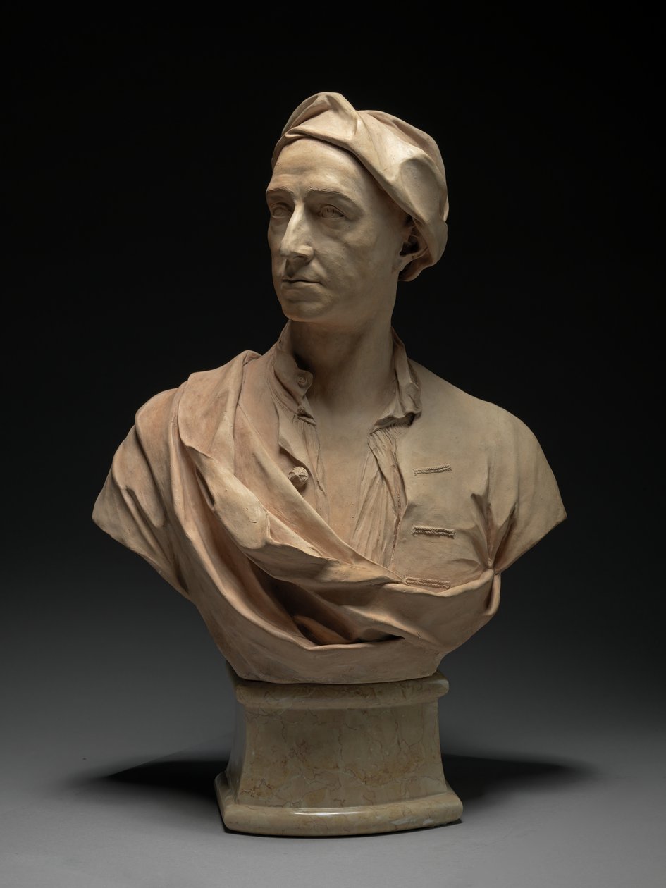 Busto de um homem, provavelmente Peter Tillemans (1684-1734) 1727 (terracota) de John Michael Rysbrack