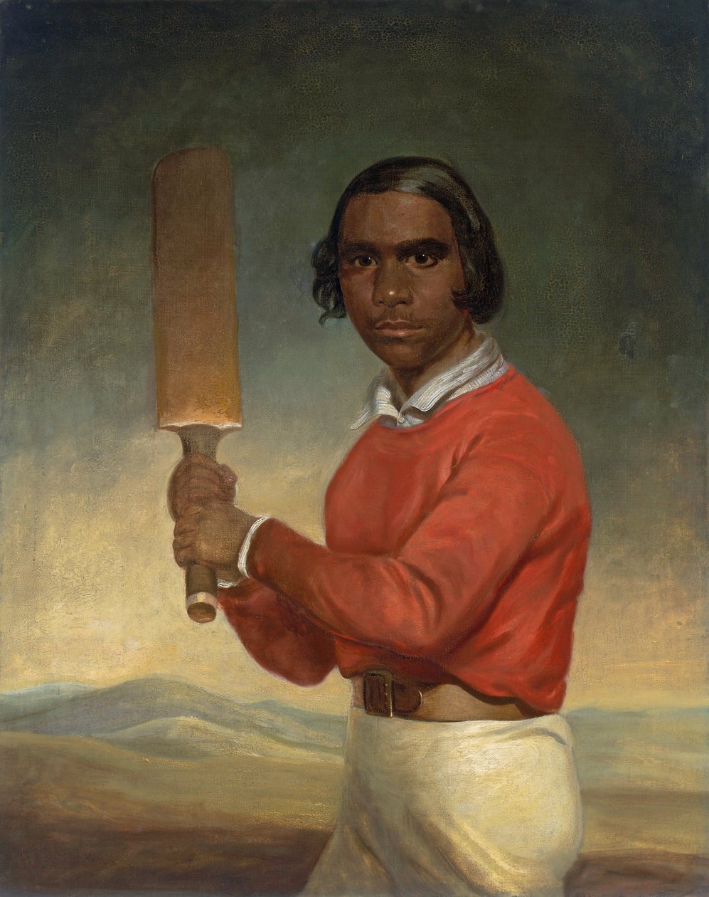 Retrato de Nannultera, um jovem jogador de críquete de Poonindie
Título(s) alternativo(s):  

Nativo da Austrália do Sul, aluno da Instituição Missionária de Poonindie de John Michael Crossland