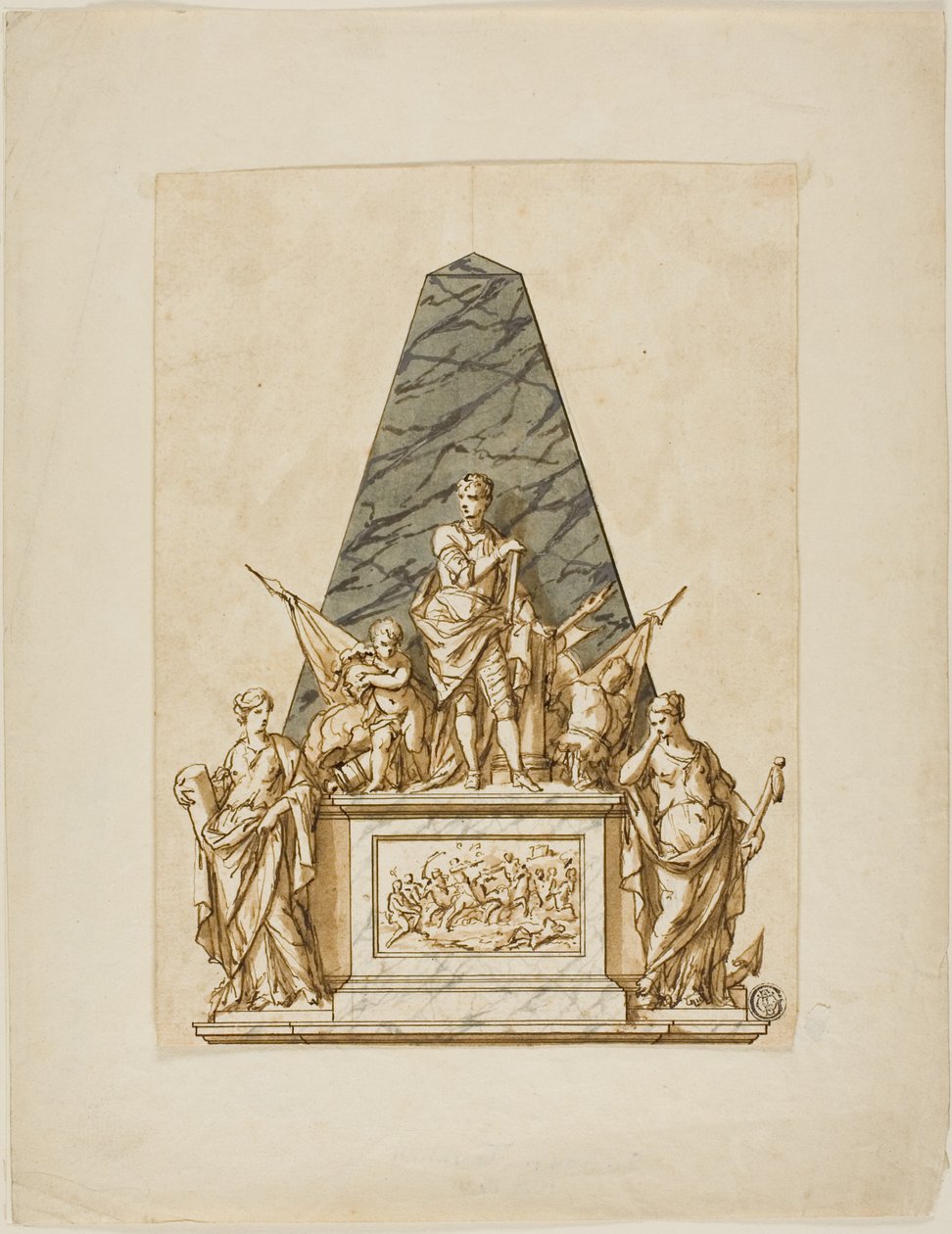 Projeto não executado para o Monumento ao Primeiro Duque de Marlborough de John Michael Rysbrack