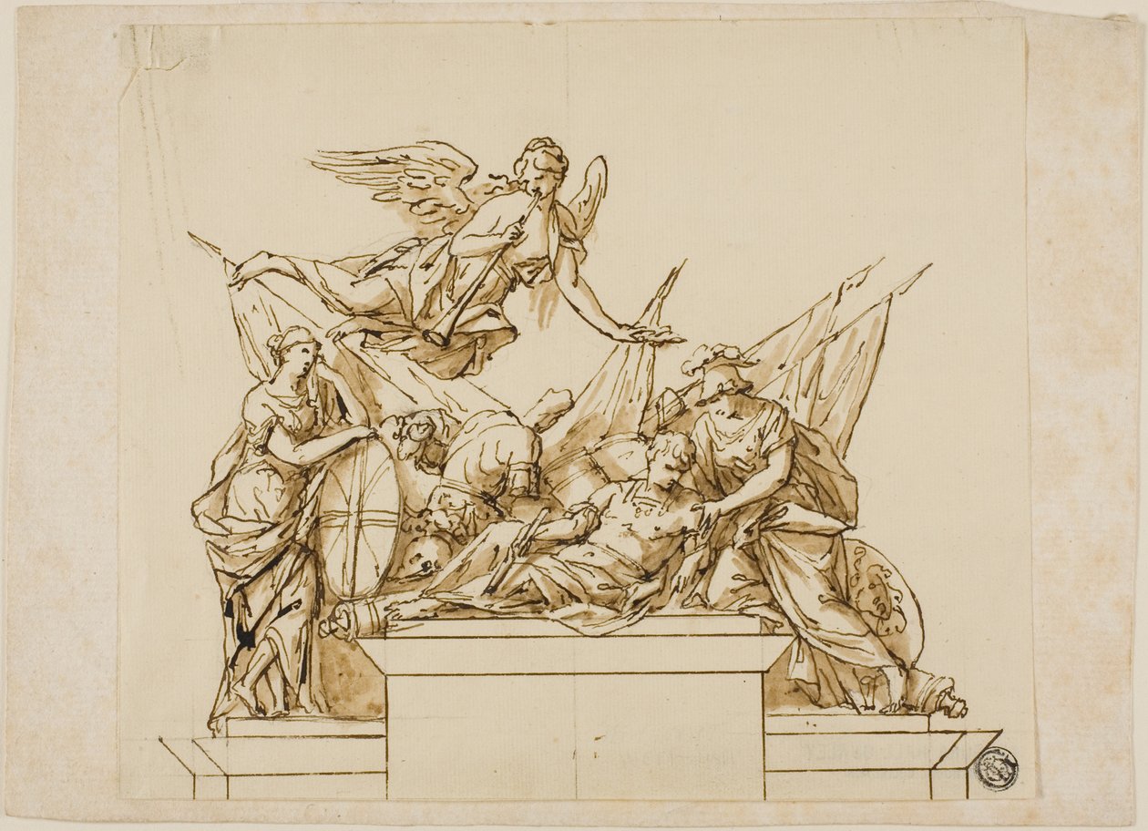 Projeto não executado para o Monumento ao Primeiro Duque de Marlborough de John Michael Rysbrack